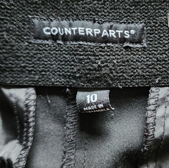 Counterparts black high-rise pleated trousers, plus size 10 - Picture 4 of 9